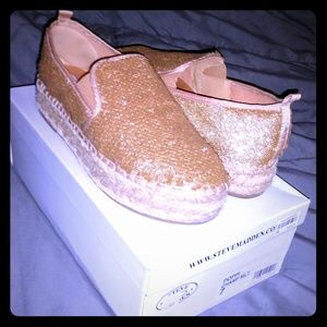 $⬇️ 🦋 Steve Madden Champagne Espadrilles Sz 7 🦋